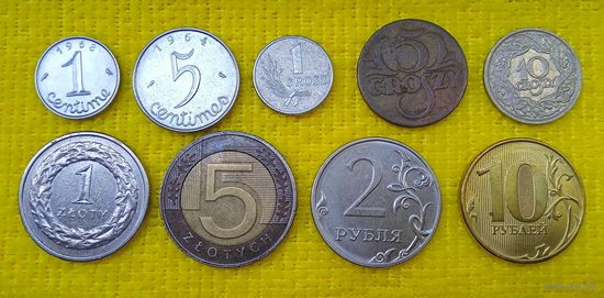 9 монет стран Европы
