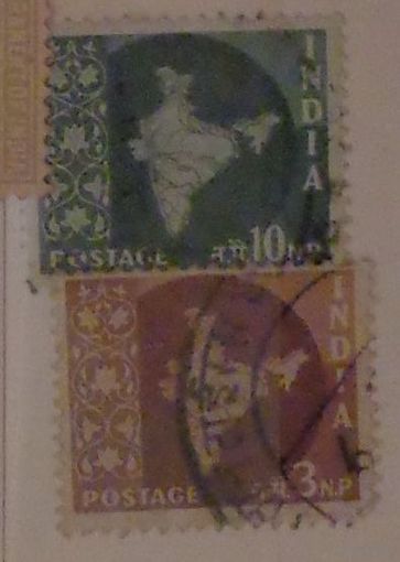 Карта Индии. Индия. Дата выпуска: 1957-04-01