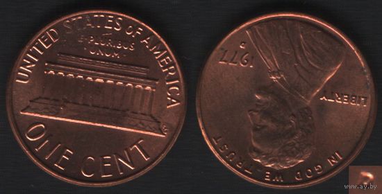 США km201 1 цент 1977 год (D) (8 ТОРГ ЛЮБОЙ