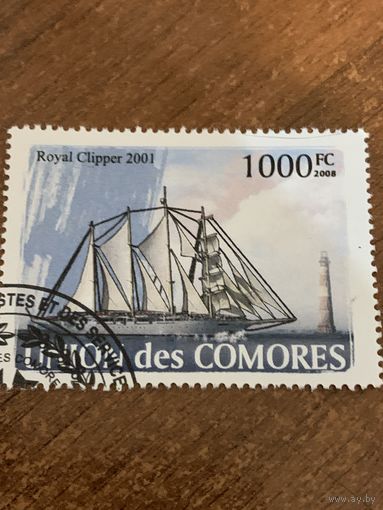 Коморы 2008. Парусники. Royal Clipper 2001. Марка из серии