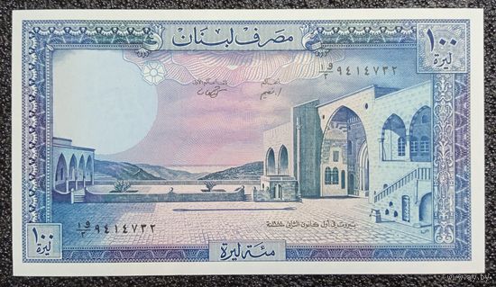 100 ливров Ливан вып. 1988 г. (обр. 1964) UNC (Р-66d)