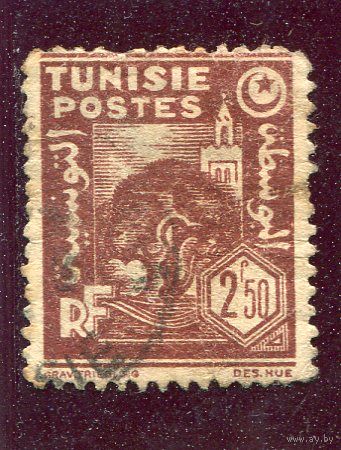 Тунис. Французский протекторат. Мечеть. 2.5fr