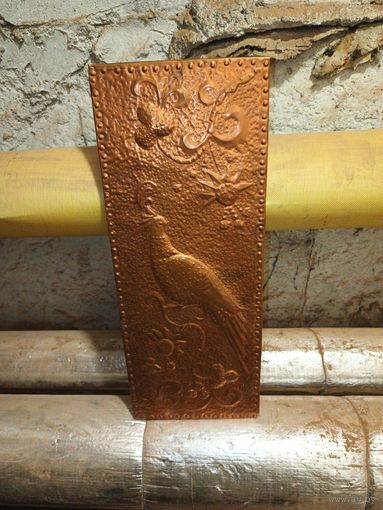 Медная чеканка Жар птица