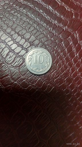 Монета 10 грошей 2018г. Польша. Хорошая!