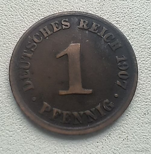 Германия 1 пфенниг, 1907 А  2-12-61