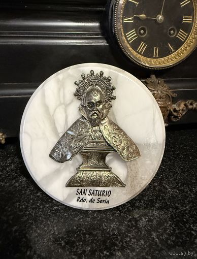 Образ Святого Сатурнина натуральный мрамор литье