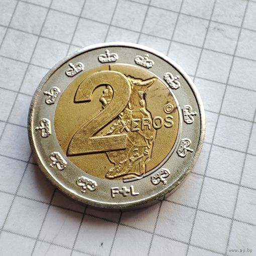 2 евро 2004 года .Пробные.Лихтенштейн.