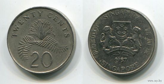 Сингапур. 20 центов (1987)