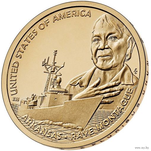 1 доллар 2025 года США. Рэй Монтегю (Арканзас). Американские инновации. UNC двор D
