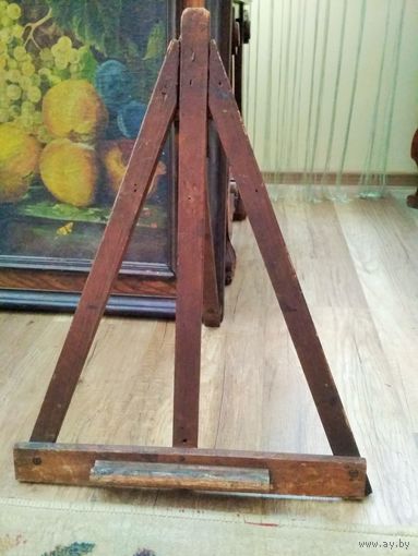 Мольберт настольный, старинный, подставка для картин, дерево, начало 20 в., высота 53 см., шир.42 см.