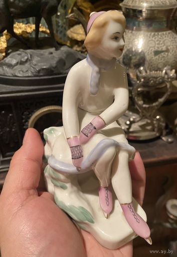 Девушка на катке (УССР, 1950-60 годы)