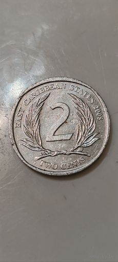 Восточно Карибское государство 2 цента 2008