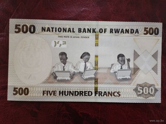 500 франков Руанда 2019 г.