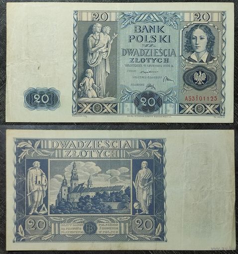 Польша 20 злотых 1936 года, AS3101125. 23.1