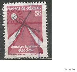 Колумбия. 40 лет Декларации по Правам человека. 1985г. Mi#1719.
