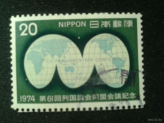 Япония,1974. Карта мира