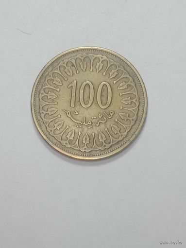 Тунис 100 миллимов 1993 года .