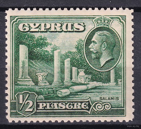 260.BrK. Великобритания. Колонии. Кипр. Георг V. Местные мотивы. 1934 г. 1/2Pia. Mi.#119.