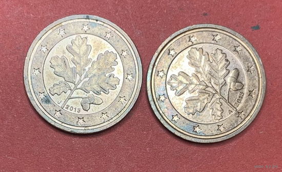 Германия, 2 евроцента 2013АJ