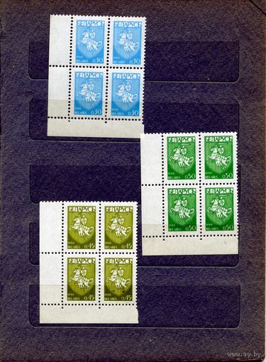 Беларусь, 1992,   СТАНДАРТНЫЙ ВЫПУСК,  серия 3м в  К/БЛОК**  Мартынов 15-17