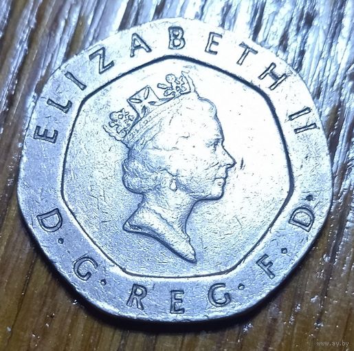 Великобритания, 20 пенсов 1989 года