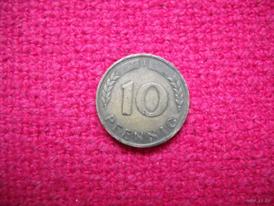ФРГ 10 пфеннигов J 1950 г.