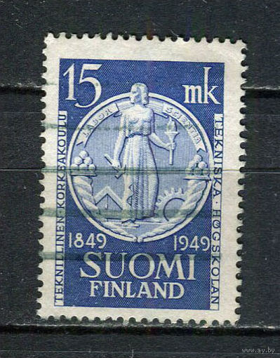 Финляндия - 1949 - 100-летие Технологического университета - [Mi. 375] - полная серия - 1 марка. Гашеная.  (Лот 49Gs)-T41P16