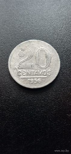 Бразилия 20 сентаво 1956 г.
