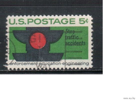 США-1965, (Мих.888) , гаш. , Светофор(одиночка)