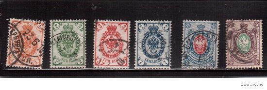 Россия-1902 (Заг.66-72 )гаш., с ВЗ ( вертик.),   13-й выпуск, Царская Россия,(6)