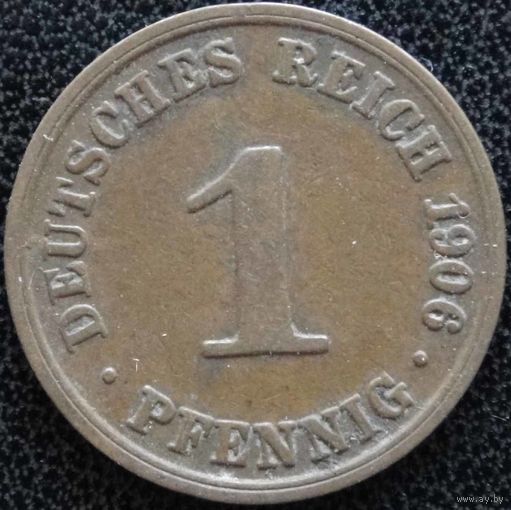 YS: Германия, Рейх, 1 пфенниг 1906A, KM# 10 (1)