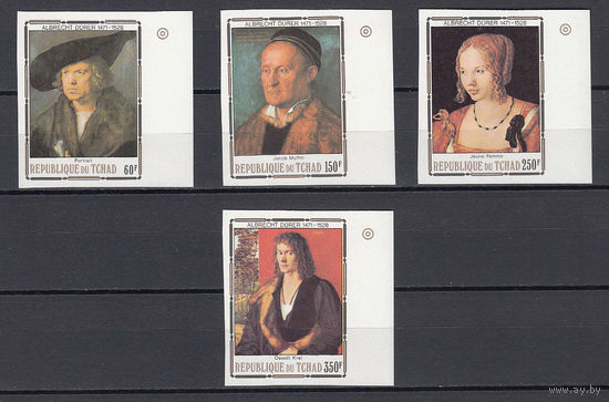 Живопись. Дюрер. Чад. 1978. 4 марки б/з. Michel N 831-833 (- е)