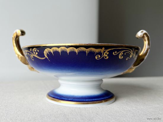 Ваза тарелка блюдо конфетница Кузнецов фарфор 15х19см клеймо