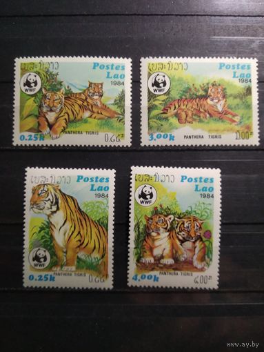 Лаос 1984 г. Дикие кошки.