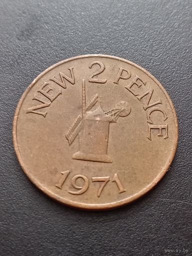 Гернси 2 пенса 1971 г.