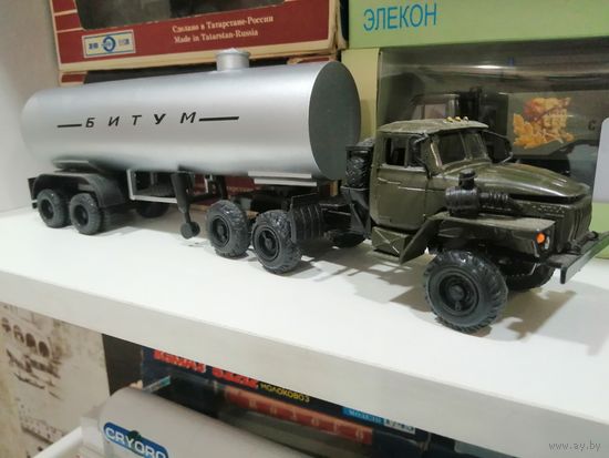 Урал-4320,, ЭЛЕКОН,, +п /прицеп битумовоз ДС-164 /ЦБ-18,, КазЛаб,,