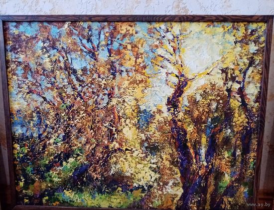 "Золотая россыпь осени", Кравченко Алексей, 85х65см, 21г. торг