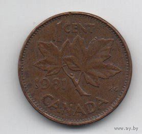 Конфедерация Канада. 1 цент 1981.
