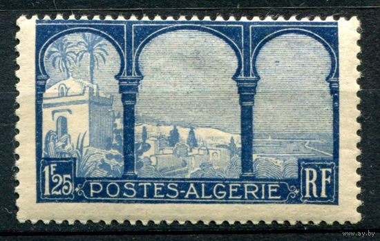Французские колонии - Алжир - 1926г. - ландшафты, архитектура, 1,25 fr - 1 марка - MLH [Mi 54]. #4-W1-117-A-1