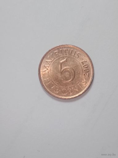 Маврикий 5 центов  2007 года .