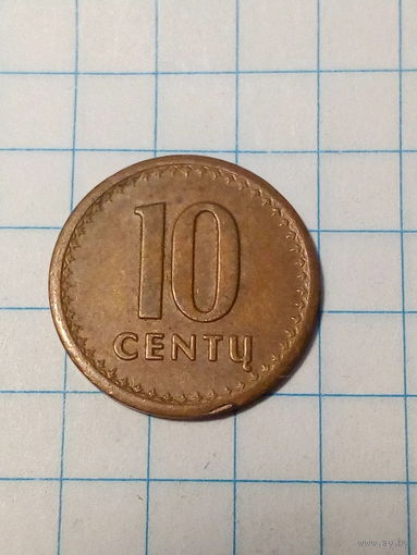 10 центов Литва 1991 год... тонкие...