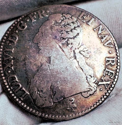 Экю 1789, Франция, Лидовик XVI. Крупное серебро, кабинетная патина, сохран! Смотрите также другие мои лоты!