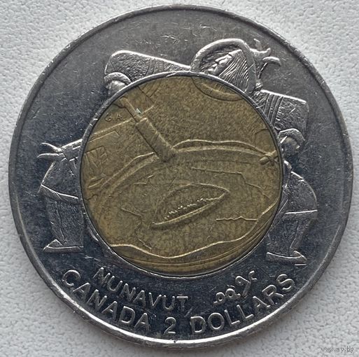 Канада 2 доллара 1999 г. Образование провинции Нунавут