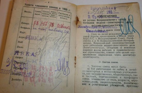 Документы на врача красный крест фронт 1917-20 Россия вр. правительсво