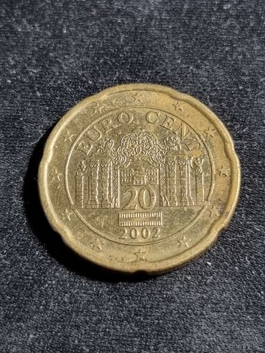 Австрия 20 евроцентов 2002