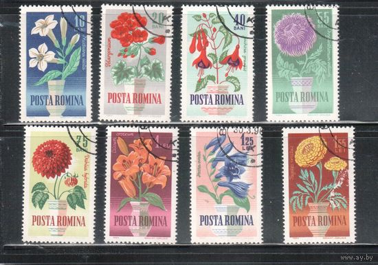Румыния-1964, (Мих.2268-2275) гаш.  , Флора, Цветы (полная серия)