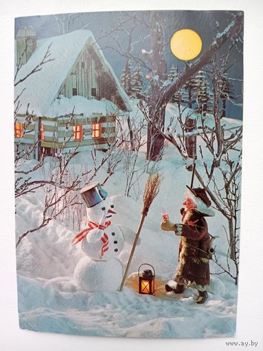 Набор из 3-х открыток. ЧССР. Прага. 1980 год. Зима. Открытки. Чехословакия