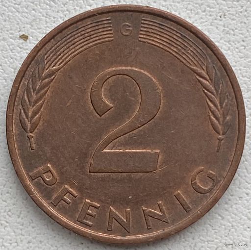 Германия 2 пфеннига 1989 г. G