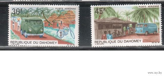 Дагомея-1968 (Мих.356-357) , ** ,   Автомобили, Велосипеды,