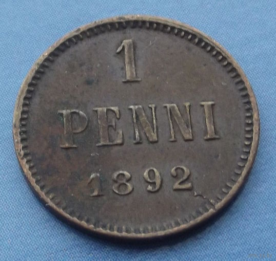 Финляндия в составе РИ. 1 пенни 1892